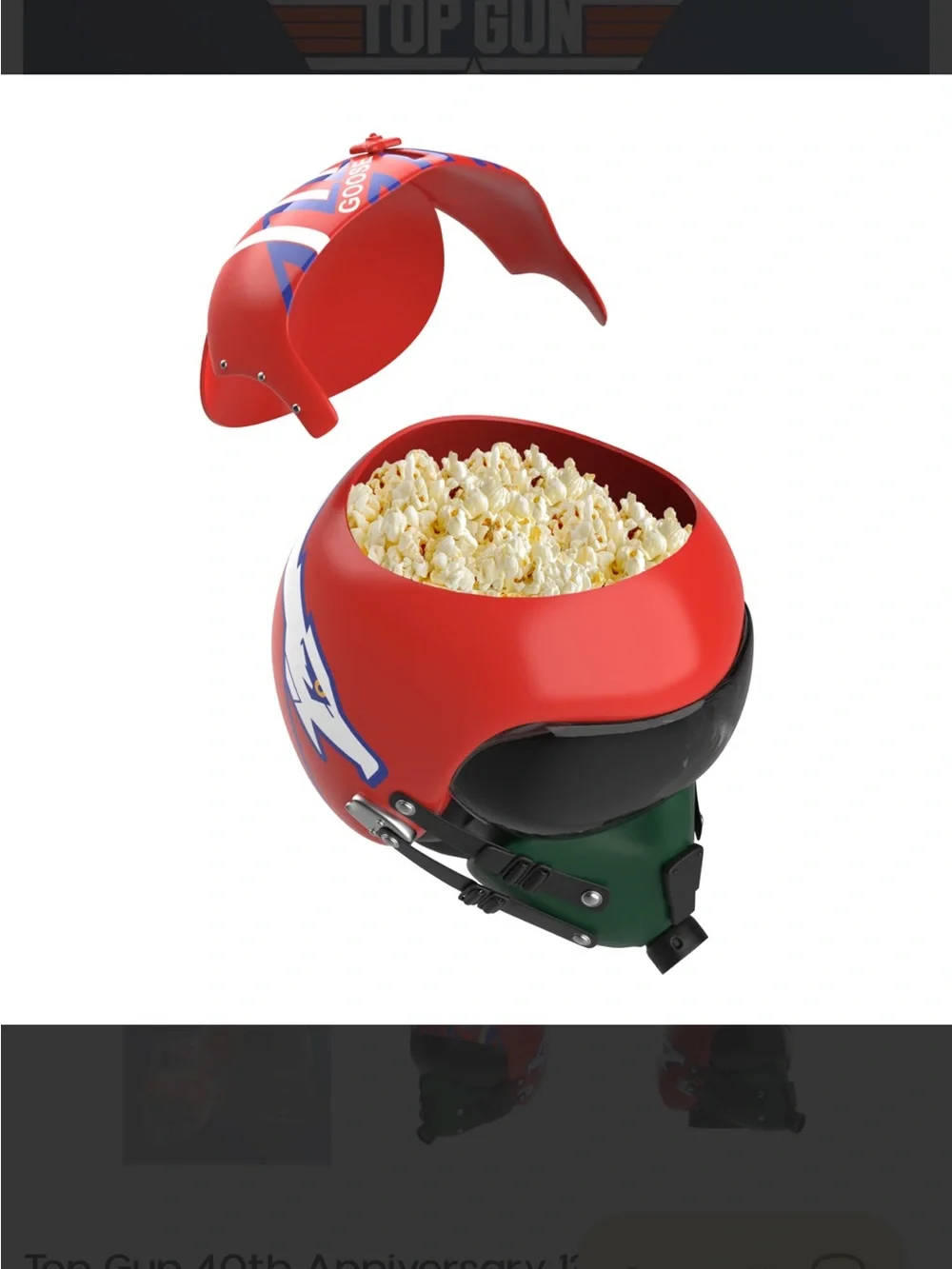 Top Gun 40th Anniversary 130oz Goose Helmet Popcorn Bucket